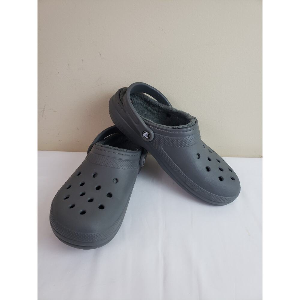 Crocs Shoes Dual Comfort Shoes Size W 11/ M 9 Faux Fur Clog Black slides